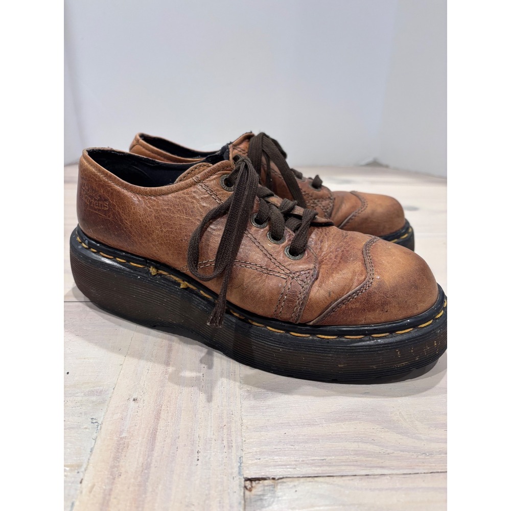 Dr. Martens 8651 Vintage 90s Brown Leather Platform Oxford Shoes UK 5 Womens 7